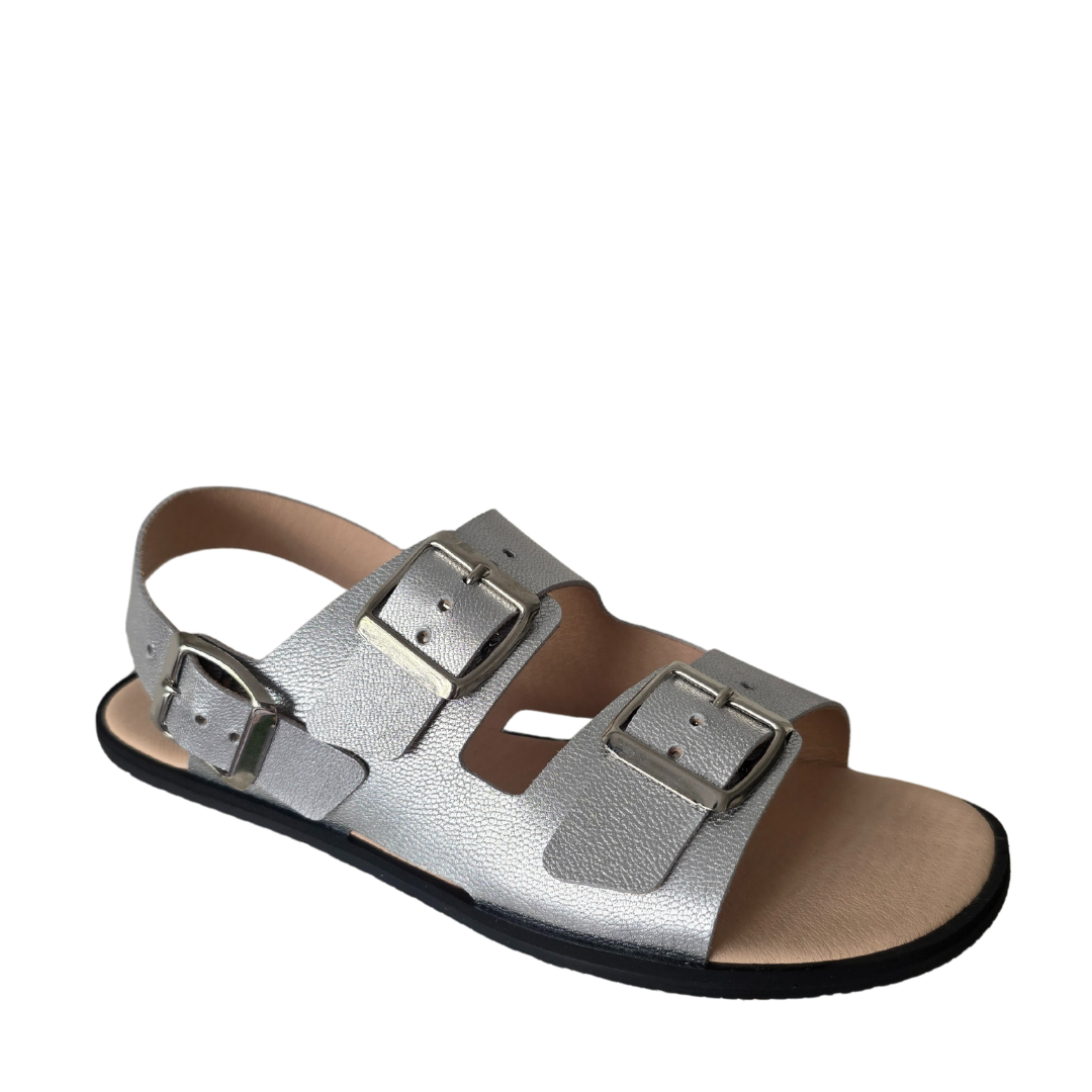Shuz_Sandalias_Barefoot_Metal_Milled_Prata_Coqueflex 2