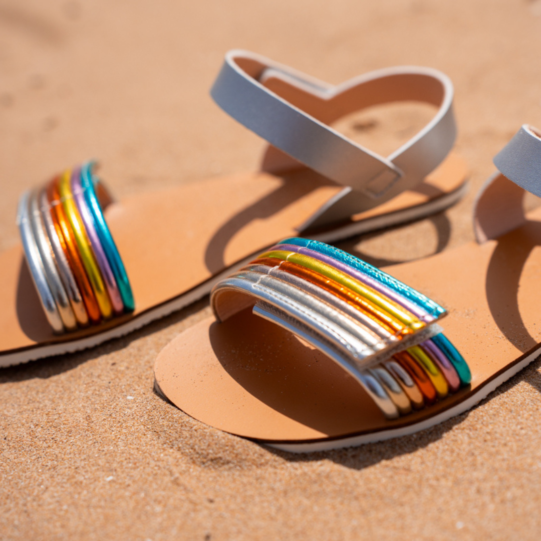 Shuz Sandalias Barefoot Multicolor Plata Coqueflex 1