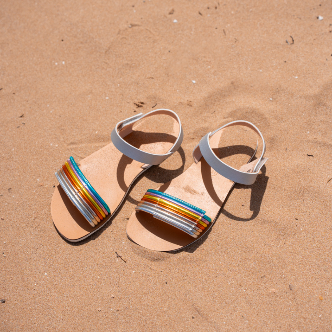 Shuz Sandalias Barefoot Multicolor Plata Coqueflex 2