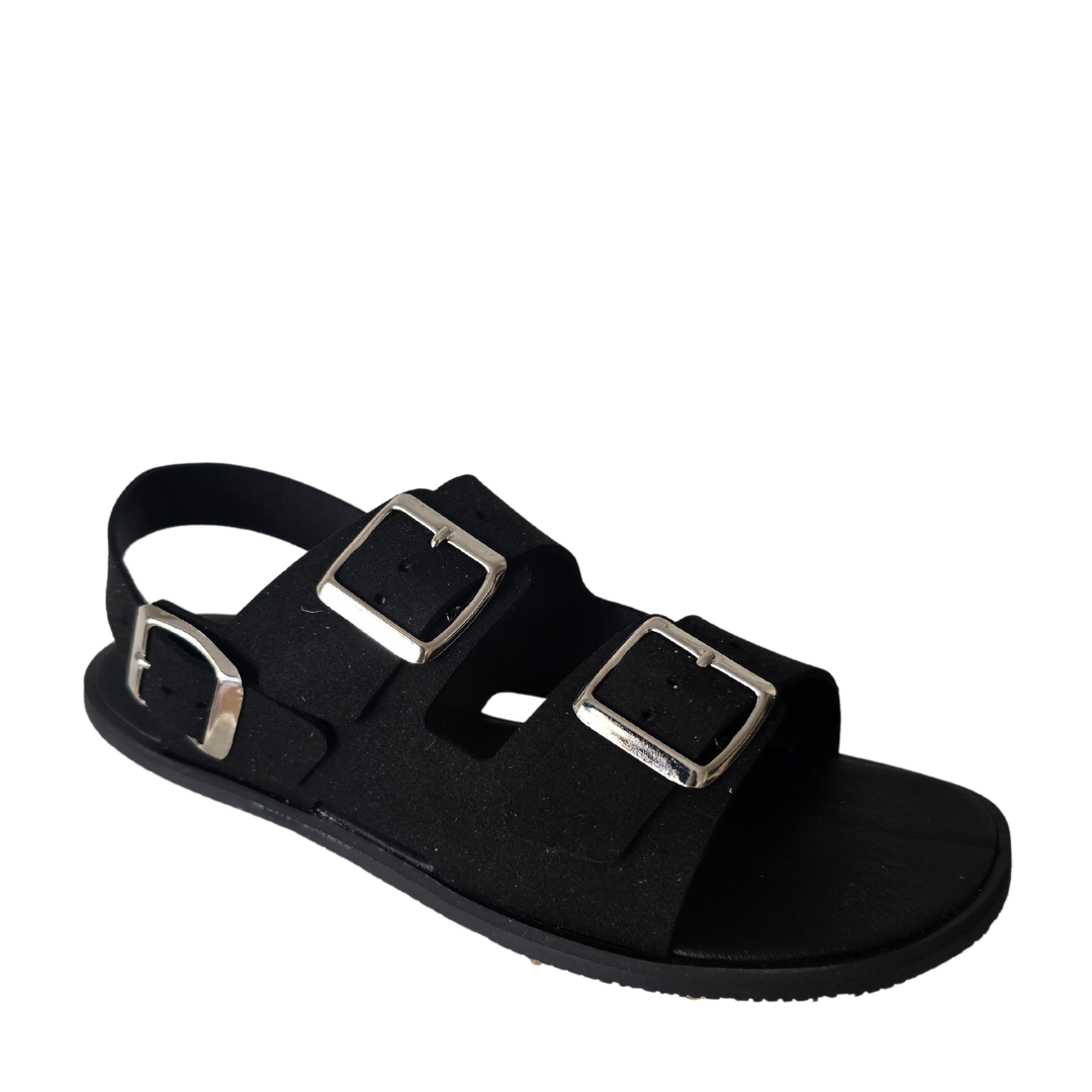 Shuz Sandalias Barefoot Suede Preto Coqueflex