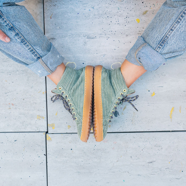 Shuz Tenis Barefoot Cano Alto PAX Moss Mukishoes 7