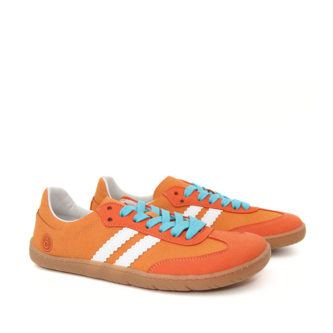 Shuz Tenis Barefoot Samba Suede Papaya Coqueflex