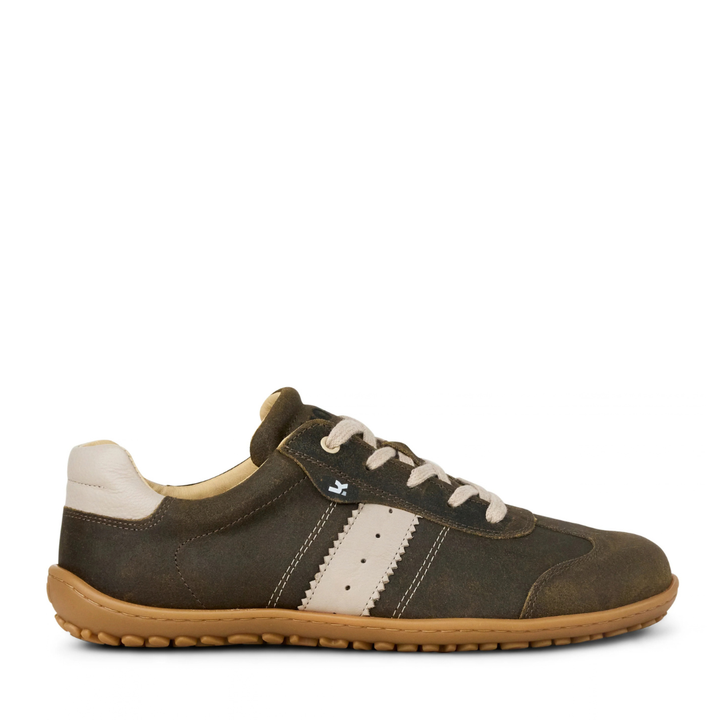 KÓEL | Zapatillas descalzas ILO Suede Olive para hombre