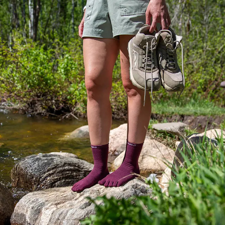 Shuz Meias Barefoot Liner Crew Wool Iji 4