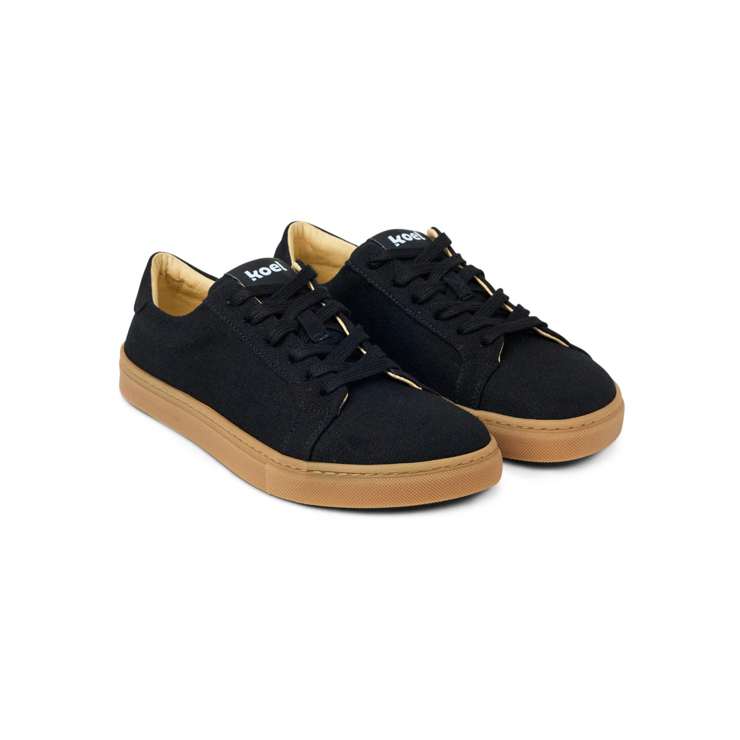 Shuz Tenis Barefoot Hazel Canvas Black Koel 4