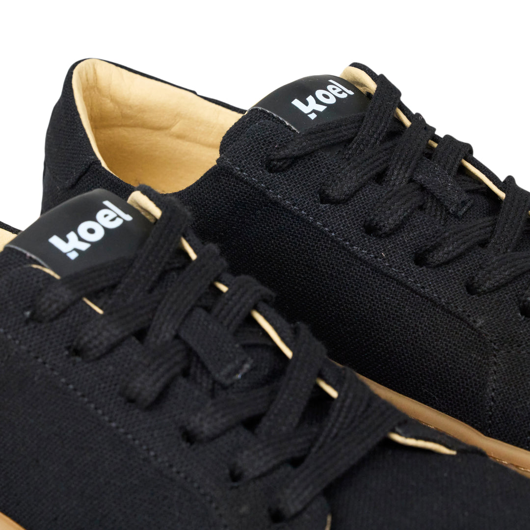 Shuz Tenis Barefoot Hazel Canvas Black Koel 5