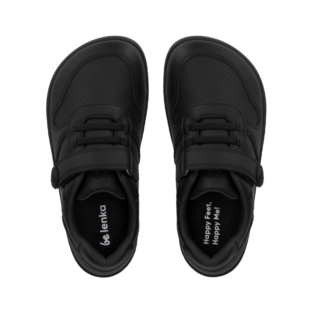 Shuz Tenis Barefoot Scoot Kids Black Belenka 3
