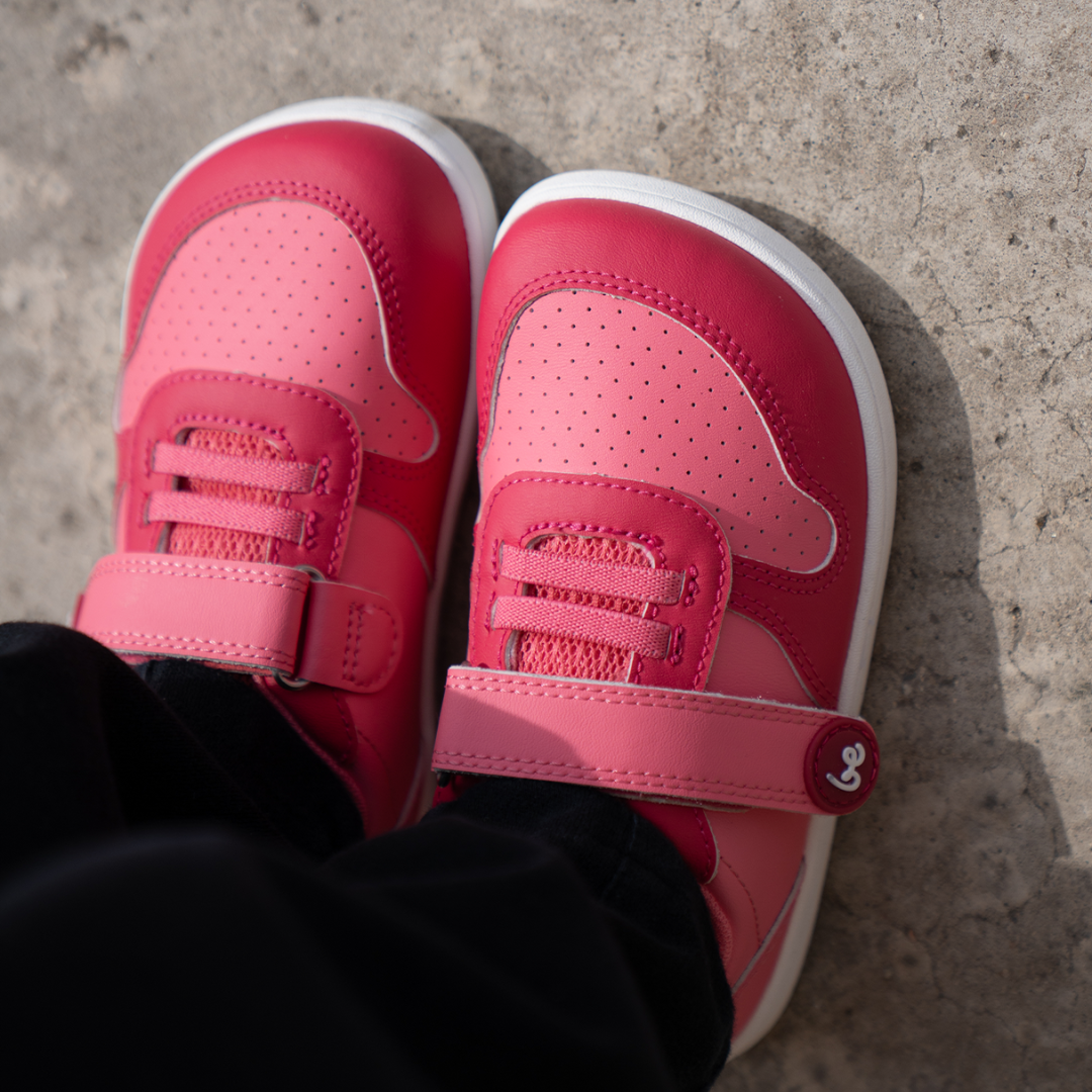 Shuz Tenis Barefoot Scoot Kids Light and Dark Pink Belenka 5