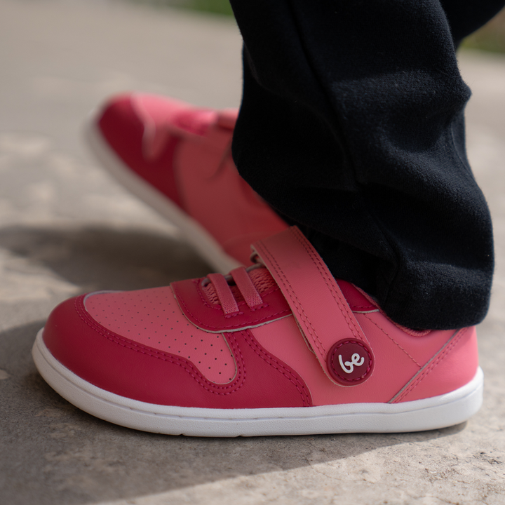 Shuz Tenis Barefoot Scoot Kids Light and Dark Pink Belenka 8