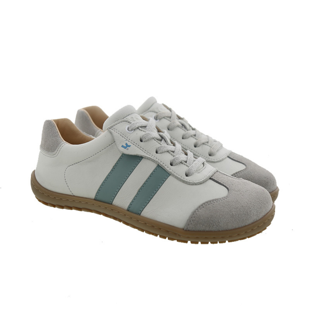 KOEL | Ila Suede Off White Mint Barefoot Sneakers